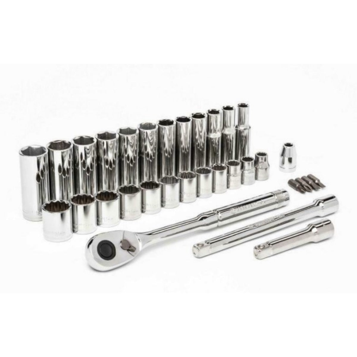 Crescent Tools ® Socket Set, 32 pc, 3/8" Standard and Deep Sockets, SAE and Metric