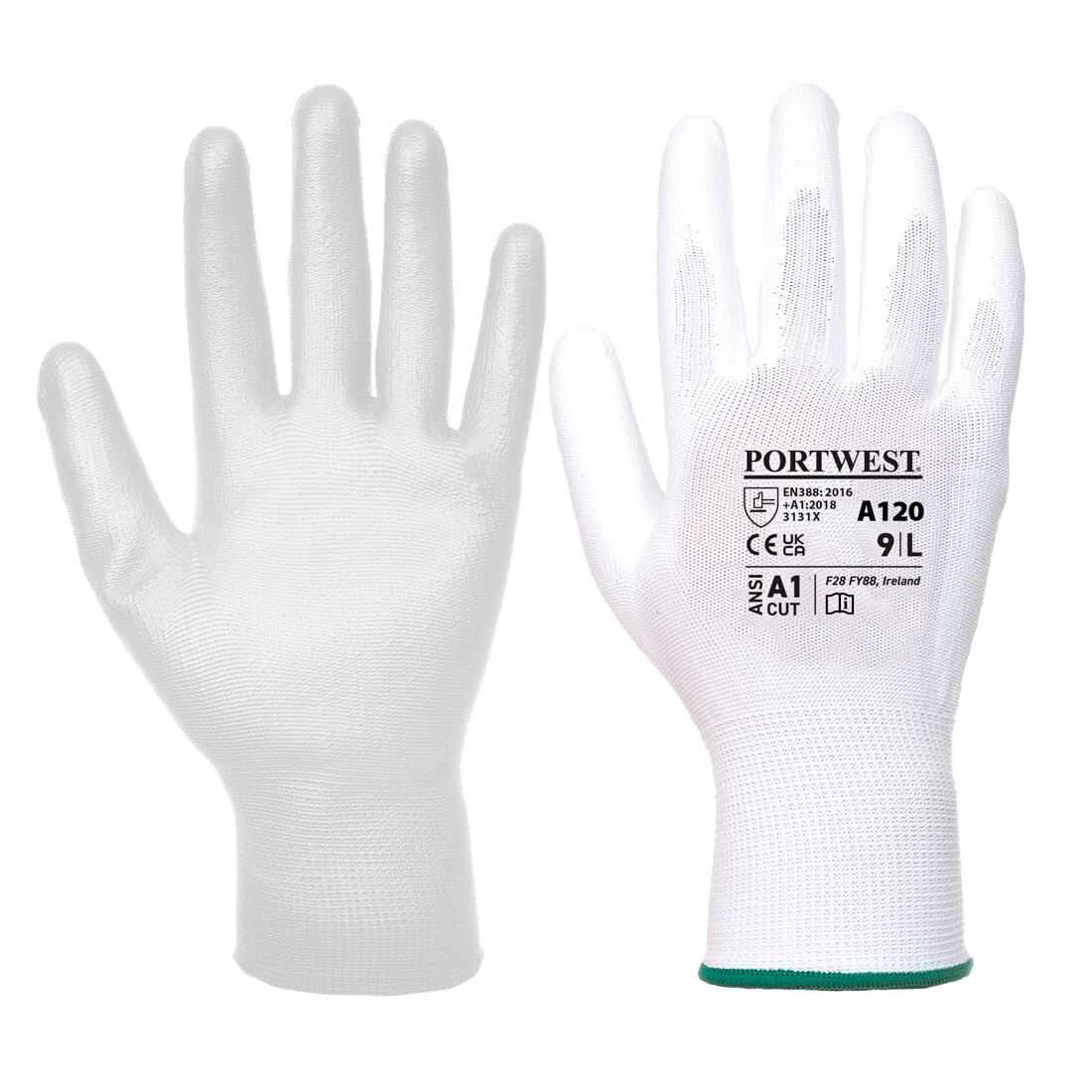String Knit Gloves with Coated Palm, Pack of 12 Pair