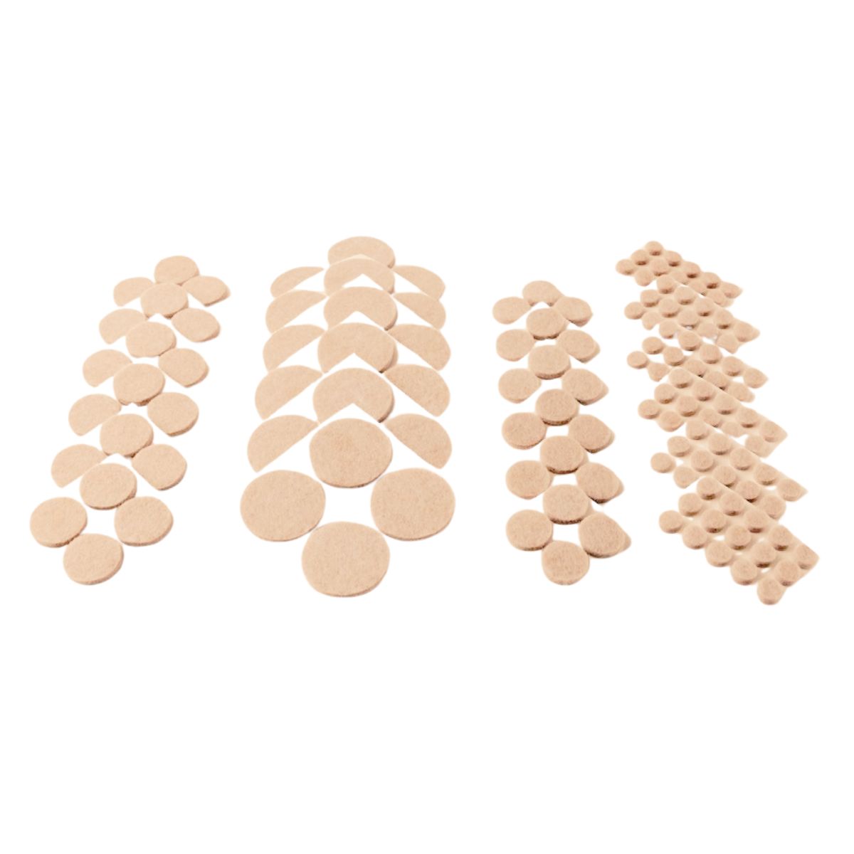 Felt Pads - Beige, Assorted Sizes