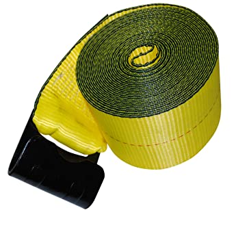 Heavy Duty Tie Down Strap w/Flat Hook, 4"x30'