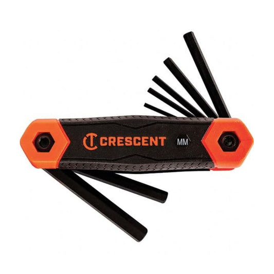 Folding Hex Key Set, Eight-Key, Metric Sizes