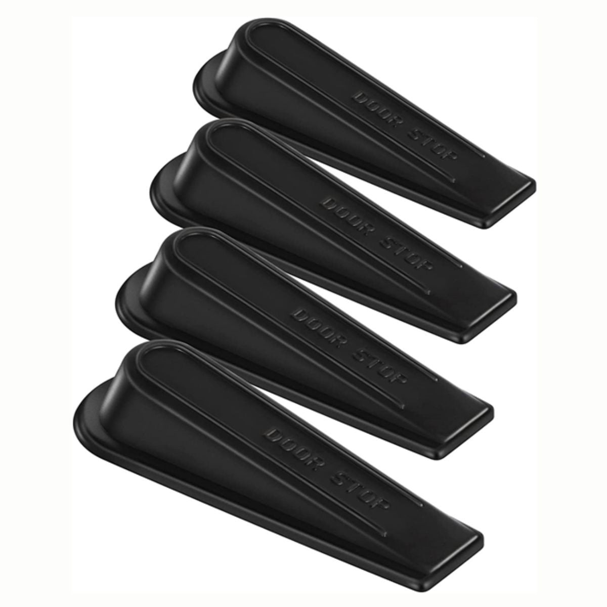 Door Stop - Black, 4 Pack
