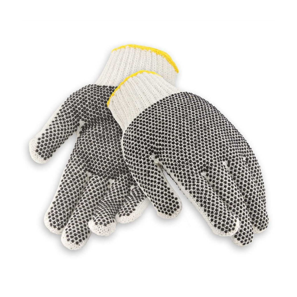 String Knit Glove with Plastic Dots - Pair