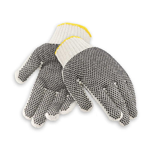 String Knit Glove with Plastic Dots - Pair