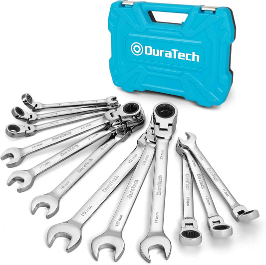 Ratcheting Combination Wrench Set - 12pc, Metric, 8-19mm